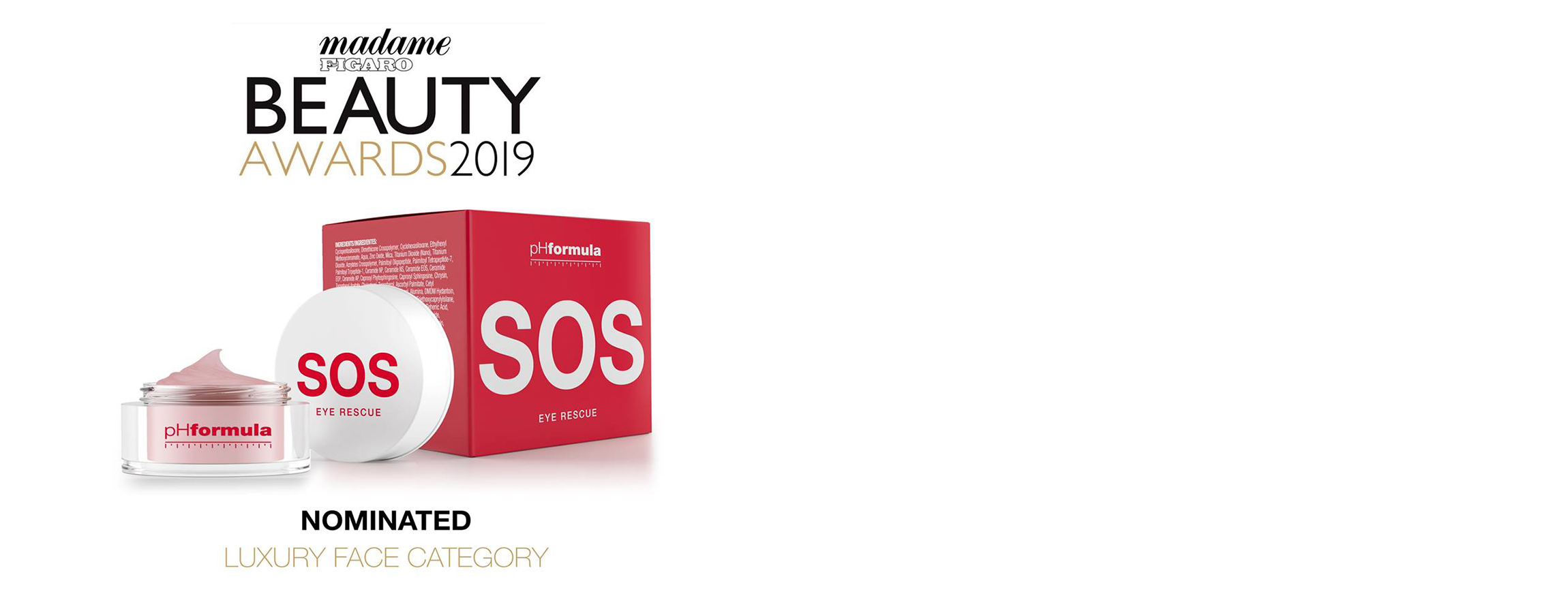 SOS Eye Rescue Cream nominated for Madame Figaro Beauty Award 2019